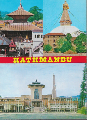 Kathmandu, Nepal - Mehransichtspostkarte um 1980