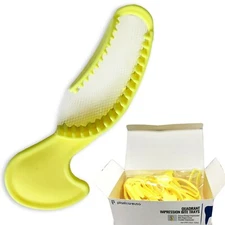 35 Dental Impression Bite Registration Triple Trays Molding, Quadrant, (Yellow)