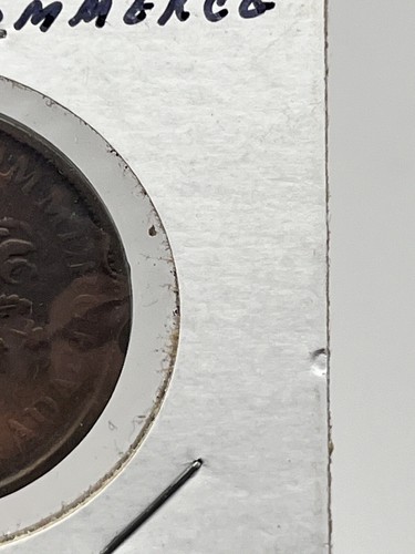 Años 1850? FICHA DE COBRE Agricultura y Comercio Un Sou MONTREAL Bas CANADÁ 1" Dia - Imagen 10 de 12