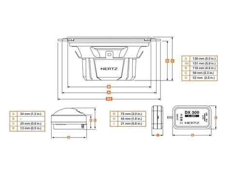 Hertz DSK 130.3 und DCX 130.3 Lautsprecher SET Boxen kompatibel für BMW 5er -E39 - Bild 4 von 15
