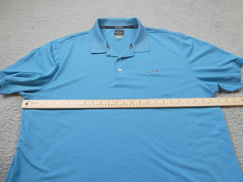 Camisa polo informal de golf Greg Norman para hombre talla XL azul liso manga corta - Imagen 7 de 10