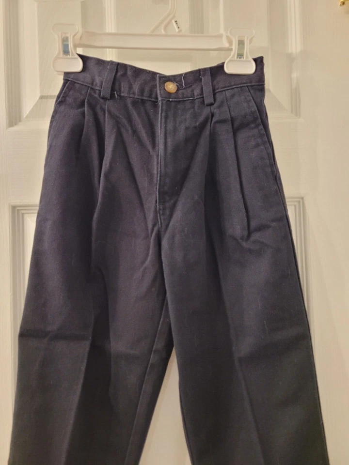 PANTALONES/PANTALONES DE VESTIR SONOMA NEGROS PLISADOS DELANTEROS NIÑOS TALLA 6R USADOS Foto 3 de 4