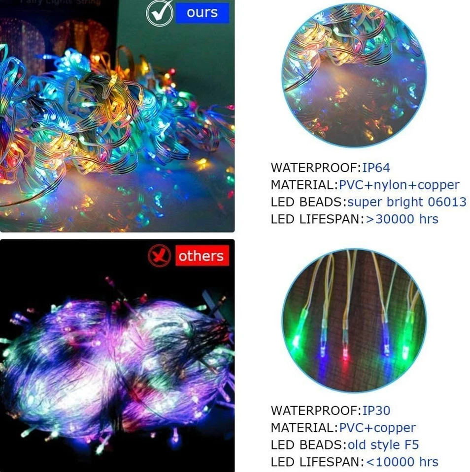 300 LED Curtain Lights 9.8Ftx9.8Ft, 8 Lighting Modes Multicolor Window Curtain - Image 2 of 4