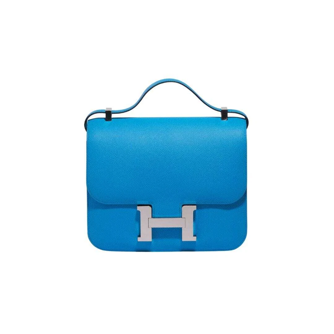 Hermès Constance 24 Chevre Chamkila Bleu Frida Palladium Hardware Handbags  Blue | eBay