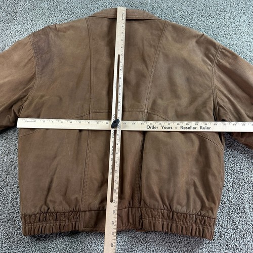 VINTAGE Members Only Leather Jacket Mens 44 Suede Bomber Quilt Lined 90s * - Picture 14 of 22