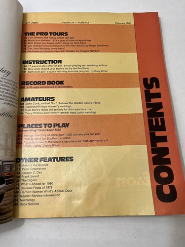 GOLF DIGEST MAGAZINE FEBRUARY 1980 ANNUAL 248 Pages - Picture 9 of 24