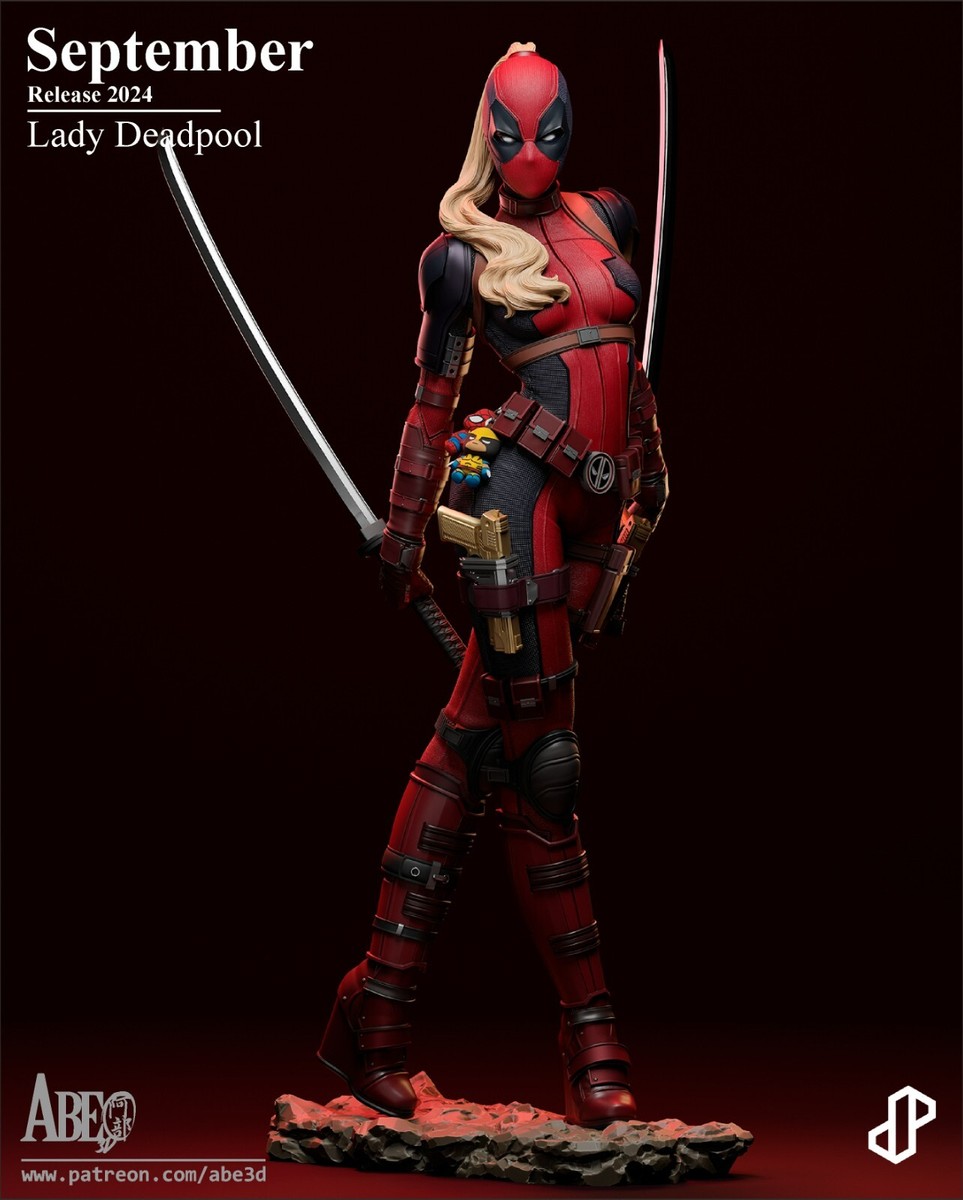 Lady Deadpool Resin Statue Pro Painted 1/4 Scale - Made To Lady Deadpool Resin Statue Pro Painted 1/4 Scale - Made To