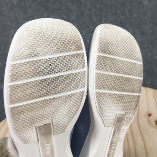 Sam & Libby Shoes Womens 6.5 M Boat Blue Leather Lace Up Low Top Round Toe NEW - Picture 9 of 13
