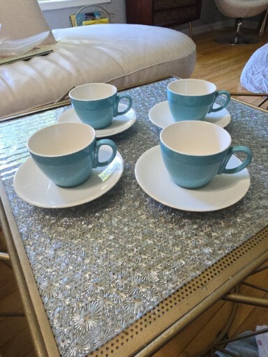 Vintage SalemNorth Star MCM  Cup And Saucer Set Of 4