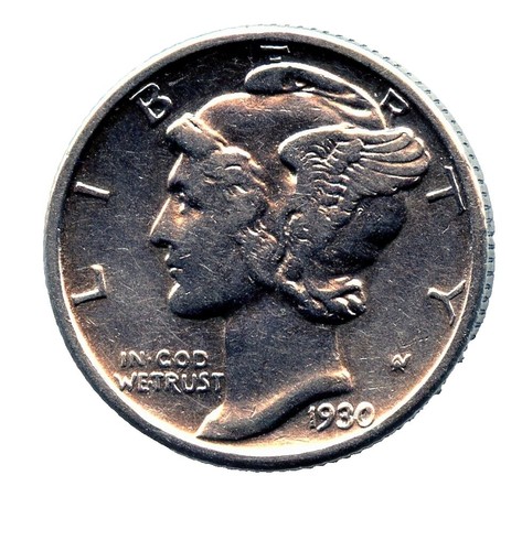 1930 Mercury Dime Coin - XF (Extremely Fine) Condition, Collectible Silver Coin