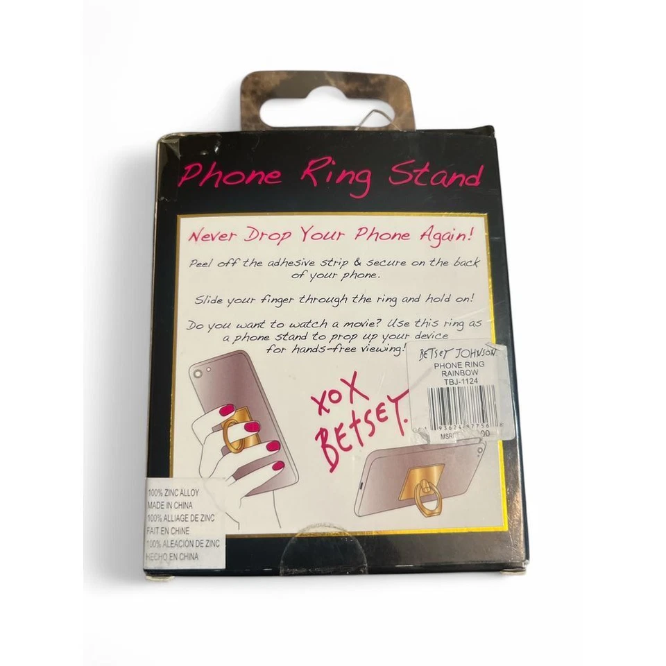 Betsey Johnson Rainbow Cake Phone Ring Stand Grip Holder Never Drop - Image 2 of 2