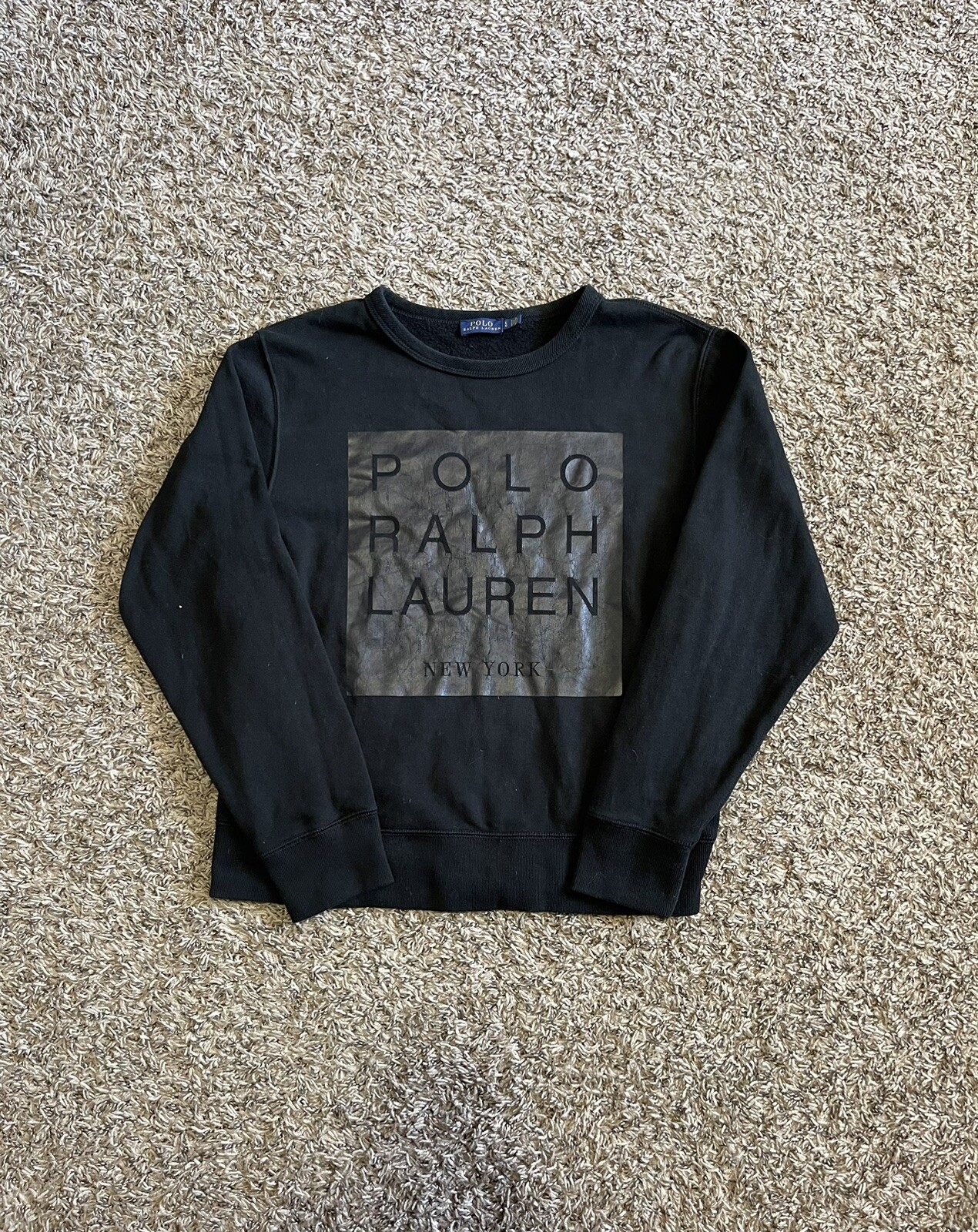 Felpa Polo Ralph Lauren gioventù grande nero logo gioventù grafica pony