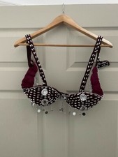 Belly Dance Costume for Women Skirt-Top Ruffle Outfit Burgundy x Silver 