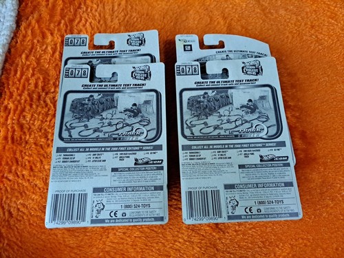 4 Hot Wheels 2000 SO FINE 78 First Edition Black & 2001 Green 168 Lace Wheel New - Picture 4 of 4
