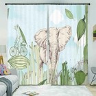 Bicycle Calm Interlude 3D Curtain Blockout Photo Printing Curtains Drape Fabric
