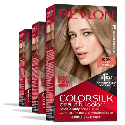 Revlon Colorsilk Color Permanent 3D Radiant Hair Color *CHOOSE SHADE* 3Pack