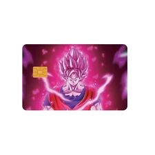 Goku Rose Credit Card Sticker Skin Film Pre-Cut Decal Size 8.5 X 5.
