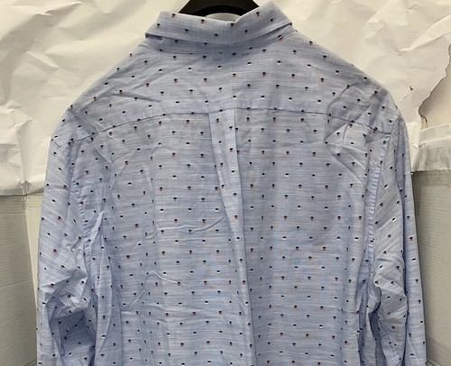 Camisa ROWM Para Hombre XXL Azul Manga Larga Cuello Informal Abotonada - Imagen 6 de 7