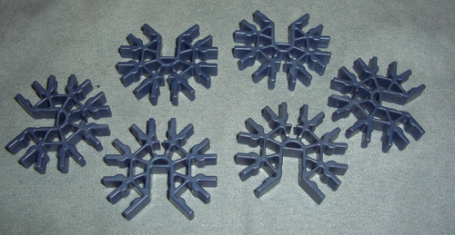 50 K'nex METALLIC BLUE 7 Position 3D Connectors ~ STANDARD PARTS LOT KNEX - Picture 3 of 5