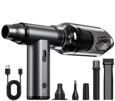 3 in 1 Air Duster Mini Vacuum Cleaner 200000RPM Adjustable Turbo Jet Blower fan