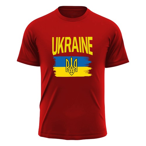 Ukraine Pride Support Flag I Stand With Ukrainian Men's T-Shirt USA Gift Tee - Picture 12 of 12