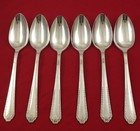 New ListingLot Of 6 National Silver Co Twelve Pattern Silverplate Teaspoons 6"
