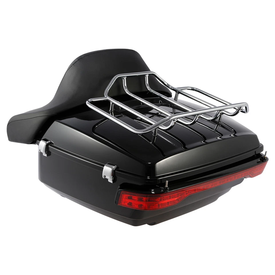 King Trunk W/ LED Brake Tail Light Fit For Harley Touring Electra Glide 14-25 24 - Image 2 of 4