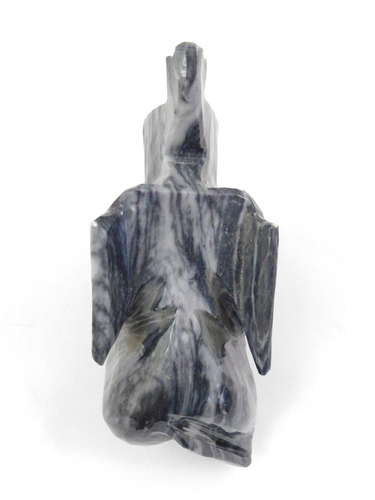 Grau Marmor geschnitzter Stein Elefant Figur 8 Zoll groß - schwer - Bild 7 von 9