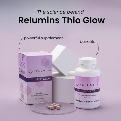 Relumins Thio-Glow Chewable Sublingual Glutathione Complex with Biotin, 180 ct - Picture 8 of 8