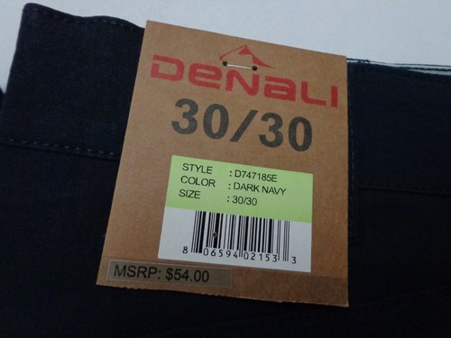 DENALI Dark Navy Blue Tech Fabric Stretch Pants NWT 30/30 MSRP $54 - Picture 3 of 7