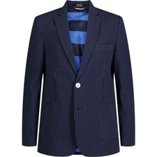 Tommy Hilfiger Boys' Blazer Suit Jacket, Button Closure, Flag Blue Sz 16