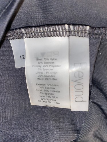 Beyond Control 12 NWOT One Piece Swim Dress Ruched Side Black NEW MSRP $139 - Picture 10 of 11