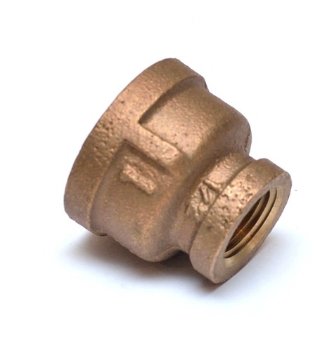 Female Pipe Reducer 1" to 1/2" Npt Adapter Coupler Brass Fitting Water Oil Gas - Picture 5 of 6