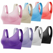 3Pcs Sport Bras Wire-free Light Support Tank Soft Sports Yoga Sleep Running Bra