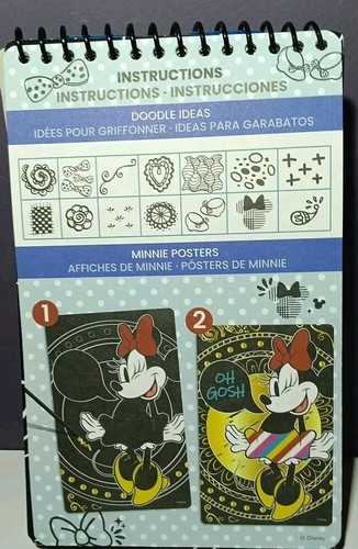 Disney Minnie Mouse Scratch Art Doodle Stencil Design Set Stocking Stuffer - Picture 3 of 4