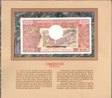 Most Treasured Banknotes Cameroon Cameroun 500 Francs 1983 P-15d UNC W/16