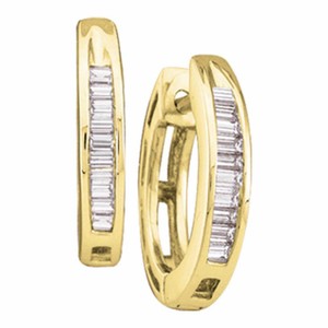 10k-Yellow-Gold-Womens-Baguette-Diamond-Huggie-Hoop-Earrings-1-8-Cttw