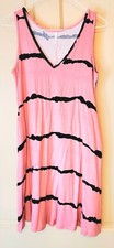 Women's NWT Bishuige (Small) Pink with Black Strips Dress