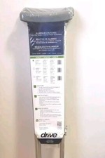 New Adjustable Aluminum Crutches Latex Free Fits Adults 5'2"-5'10" Fast Shipping
