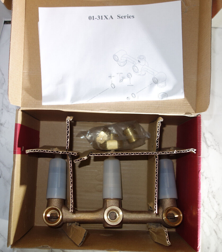 Pfister 0131XA 8" inch Bath Tub Shower 3Handle Rough In Valve Body