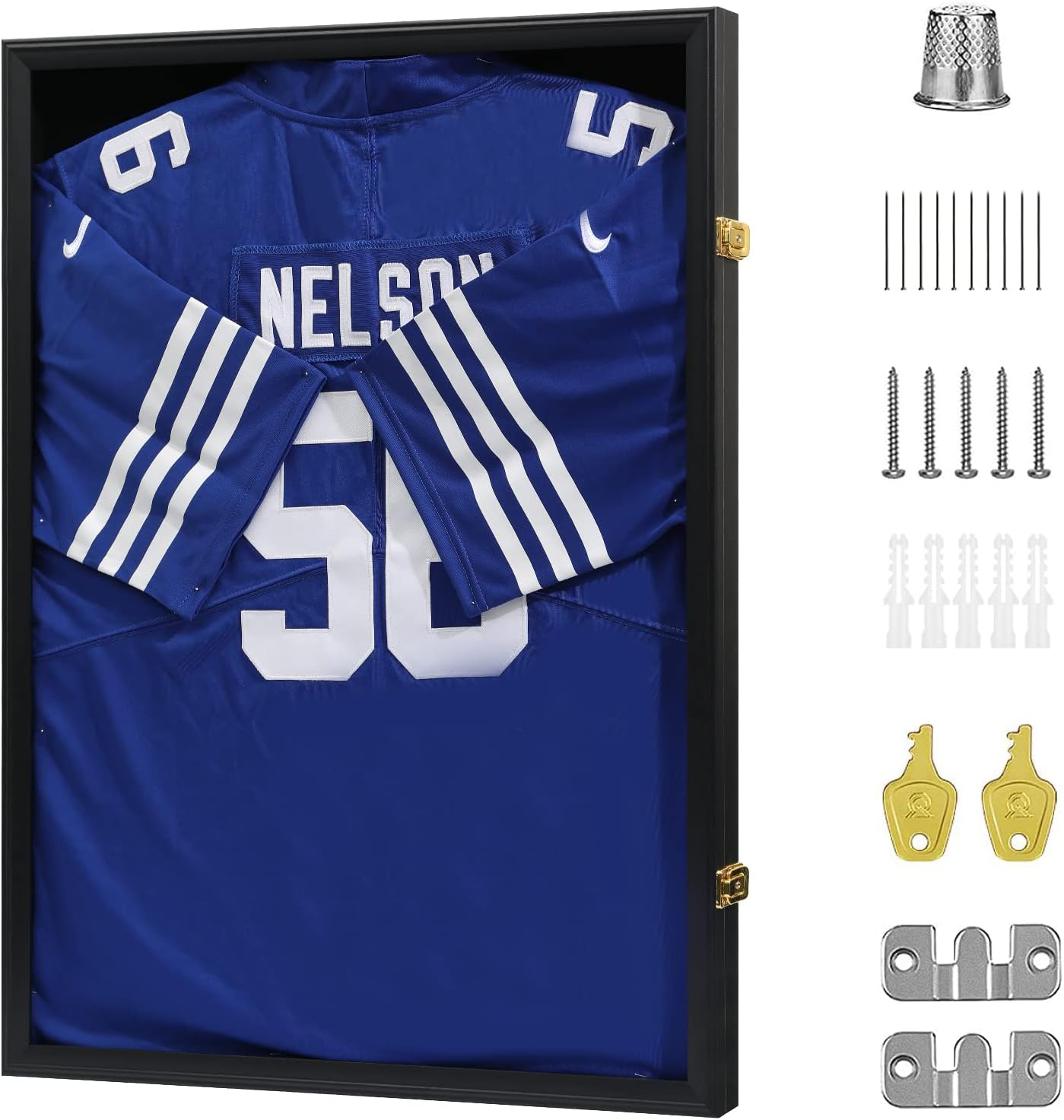 Jersey Frame Display Case - Football Jersey Shadow Box - Jersey Display Frame wi-image