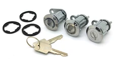 NEW Door Lock Cylinder Set of Three with Keys / FOR 1981-1990 JEEP CJ YJ XJ