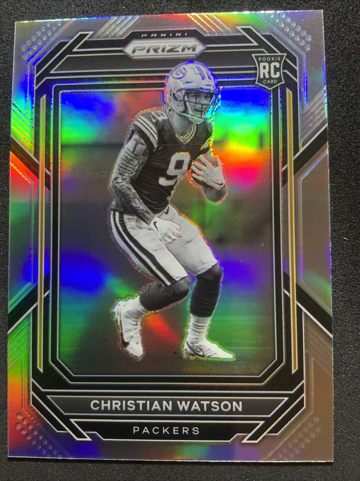 2022 Panini Prizm Christian Watson Image Variation Prizm Silver RC #314 SP
