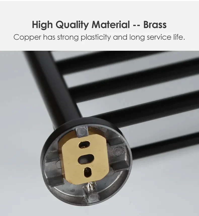 JOMOO SUS304 Toallero Acero Inoxidable Negro Mate Antióxido Estante Baño Foto 3 de 4