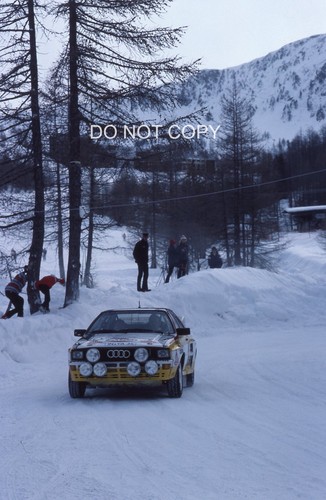 AUDI QUATTRO STIG BLOMQVIST MONDIALE RALLY ISOLA SCI 1984 FOTO DIAPOSITIVA 35mm - Foto 1 di 2