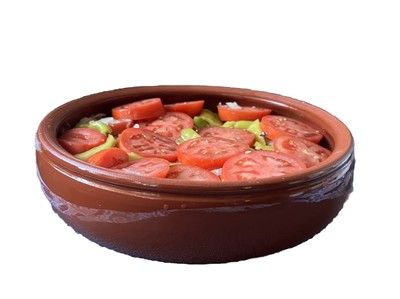 Clay Oven Pan, Full Glazed Baking Dish, Casserole Dish, Round 10'