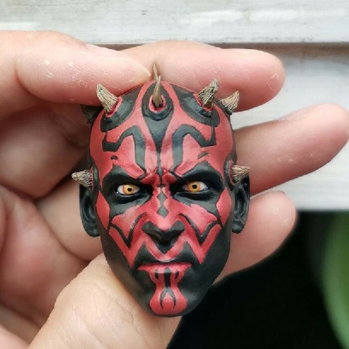 1/6th Scale Darth Maul Head Sculpt Carved Fit 12" Male Action Figure Body - 第 1/4 張圖片