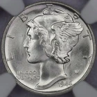 1944 10c Mercury Dime - NGC MS 67