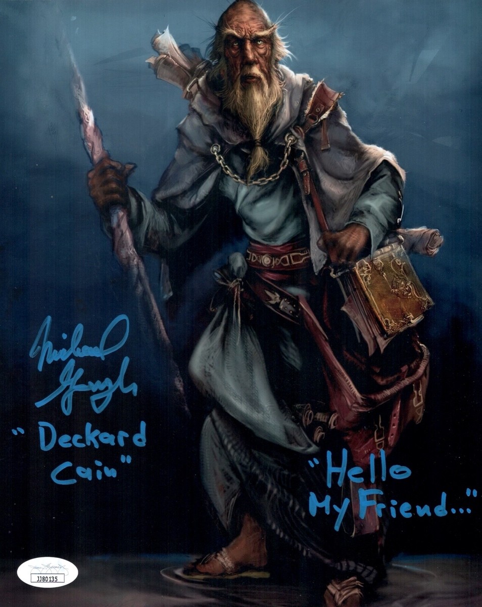MICHAEL GOUGH Signed 8x10 Photo DIABLO 3 DECKARD CAIN Autograph