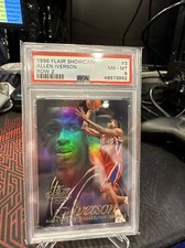 Allen Iverson Rookie Card- 1996 Flair Showcase Row 2- #3- NM-MT- PSA